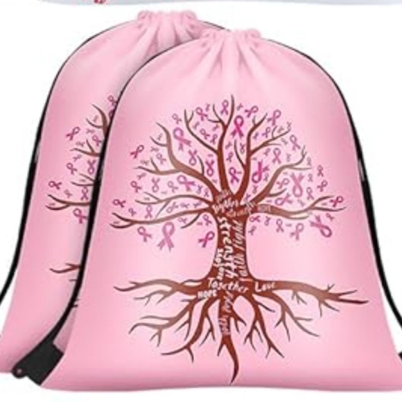 Oct. is Cancer awareness month Drawstring bags - Picture 3 of 4